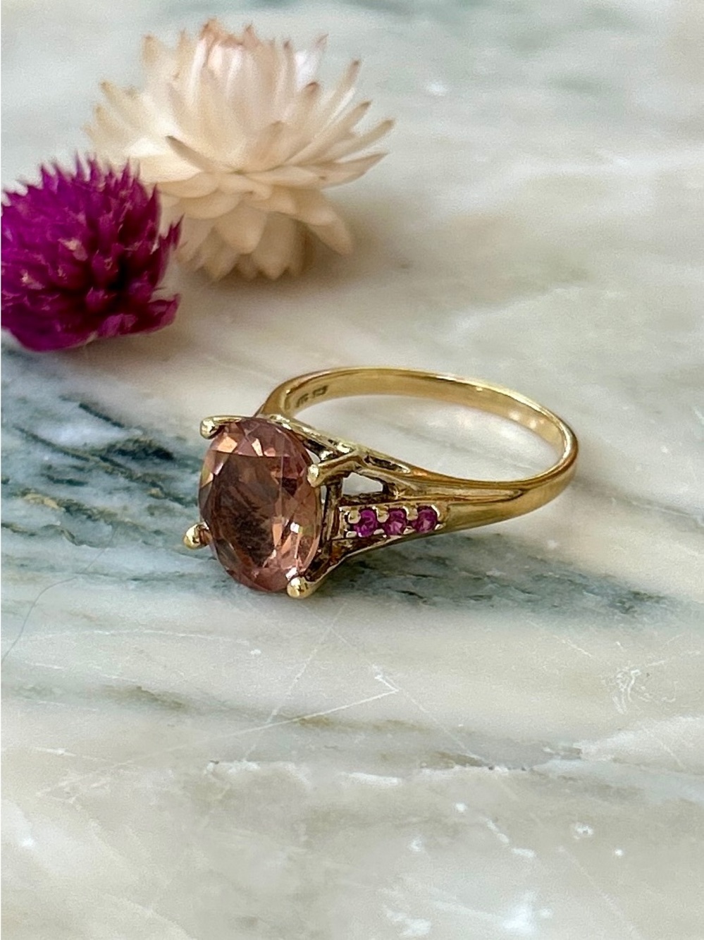 18k Gold Vermeil Citrine Ring